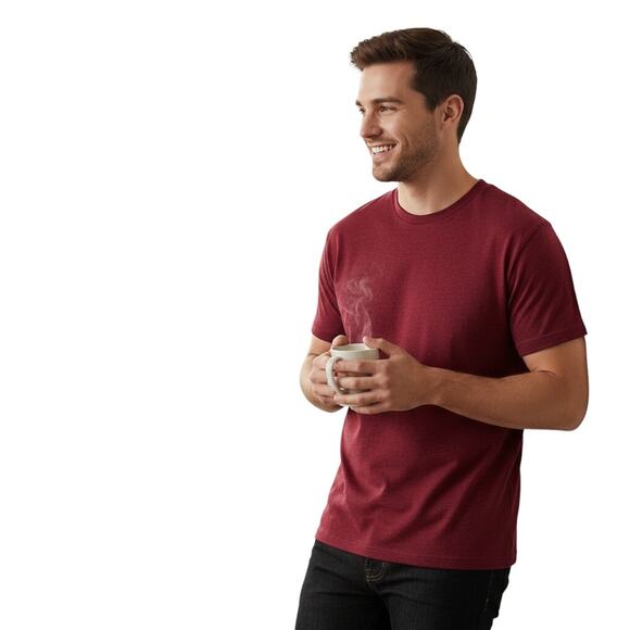 Hanes ComfortSoft Heavyweight Unisex T-Shirt – Red Crew Neck, Size XL, NWT - Picture 1 of 6